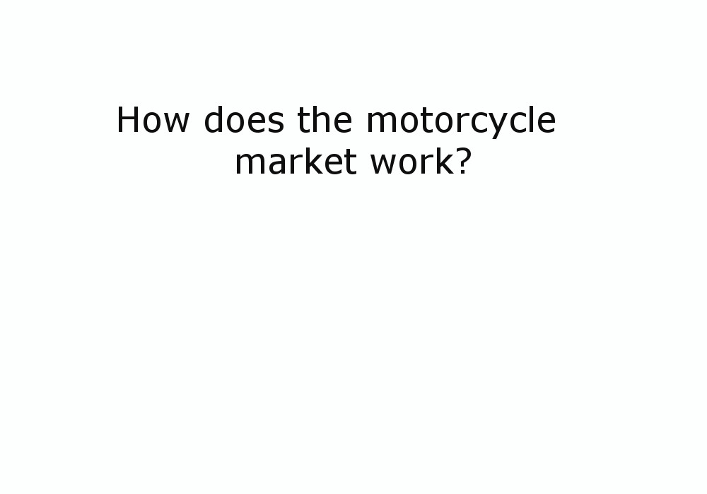 How does the motorcycle market work? How does motorcyle market work?