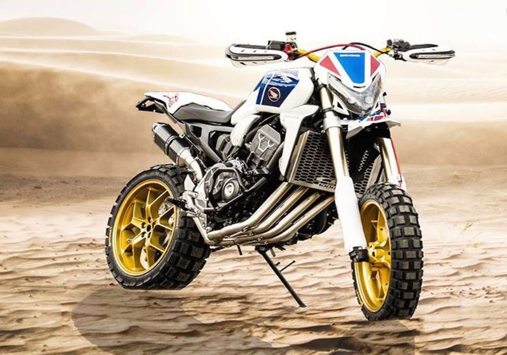 Custom: Honda Four Cyclinder “Africa Twin ” by Bureau Brivemo Motors
