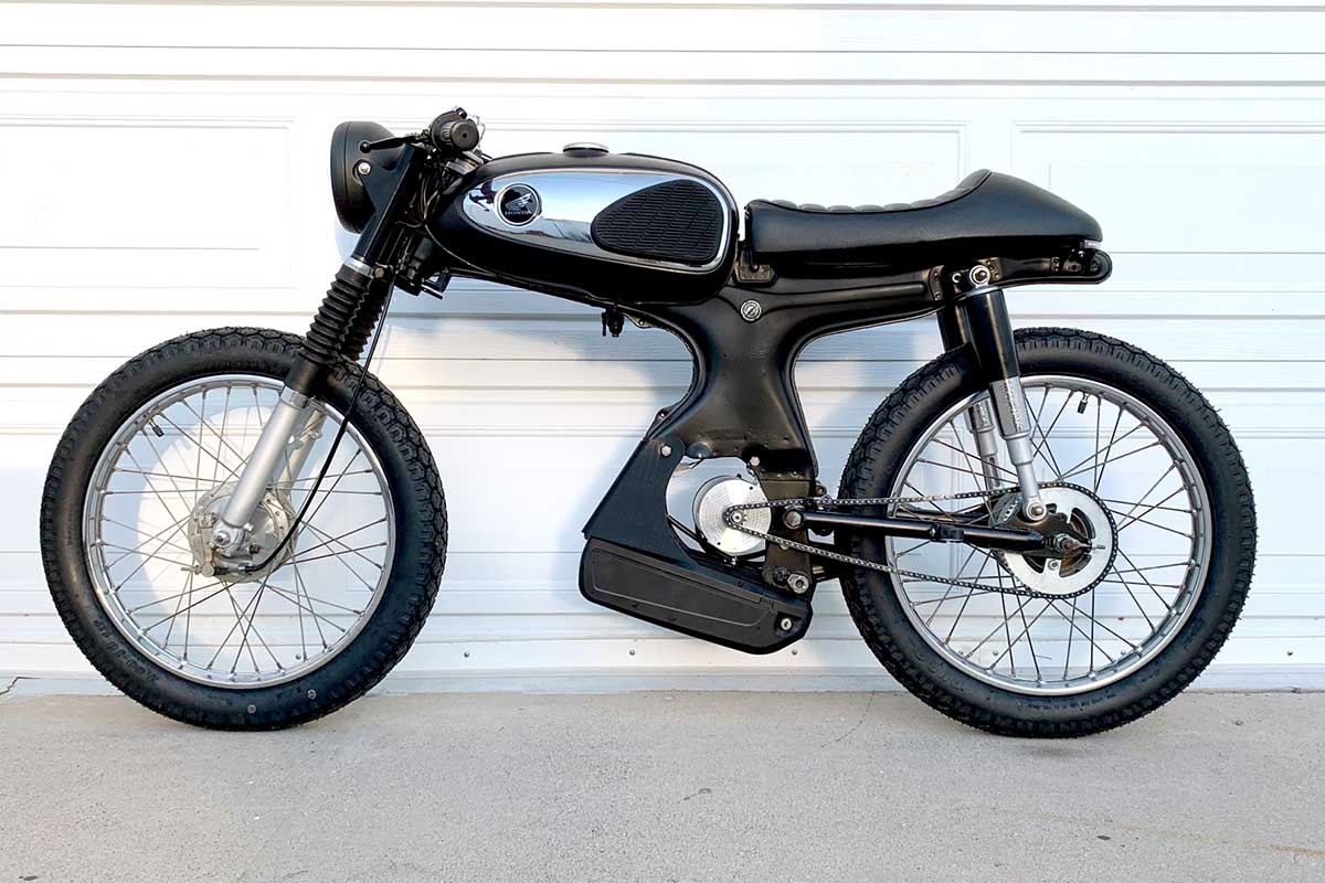 Custom: Aaron Laniosz builds electric Honda s90 within a budget of $900.