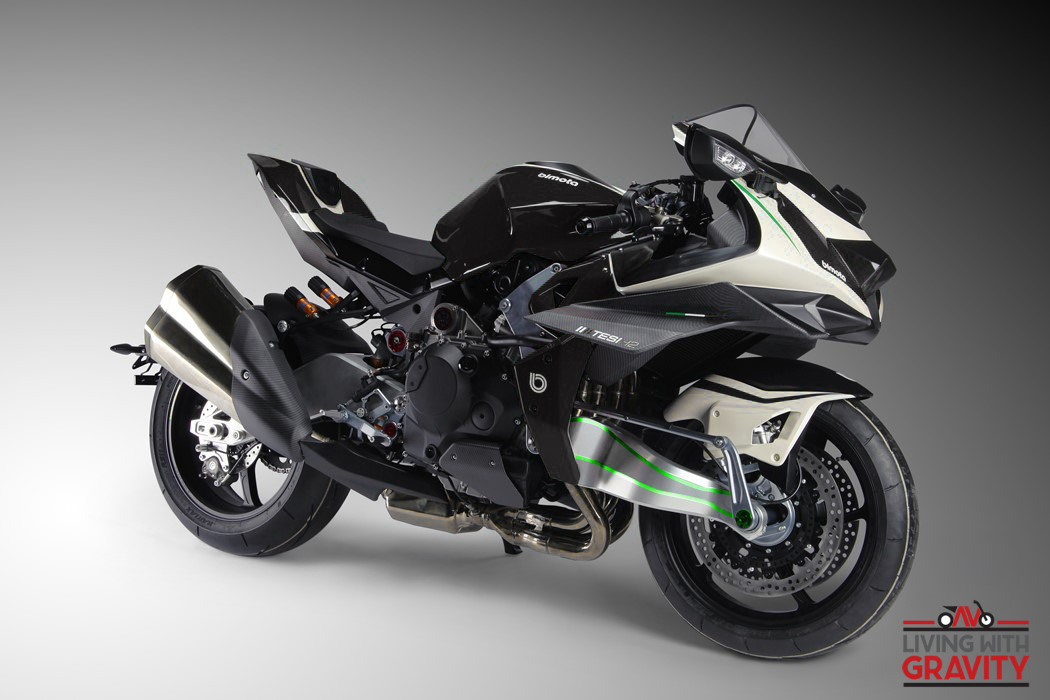 How about Bimota Tesi H2 clad in Kawasaki Ninja H2 Carbon apparel?