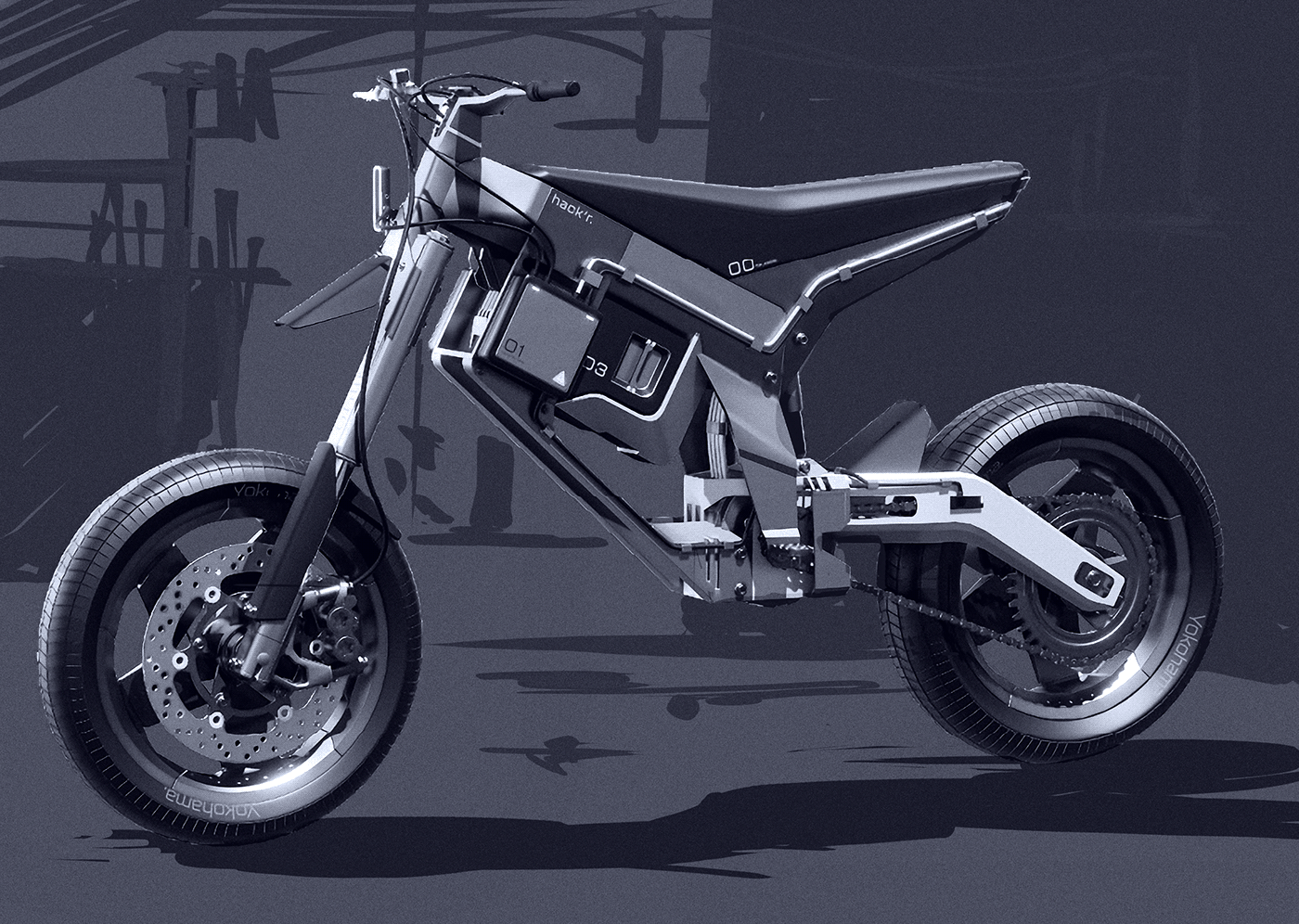 Raffaele Anile Cougar Open Source Motorcycle Concept